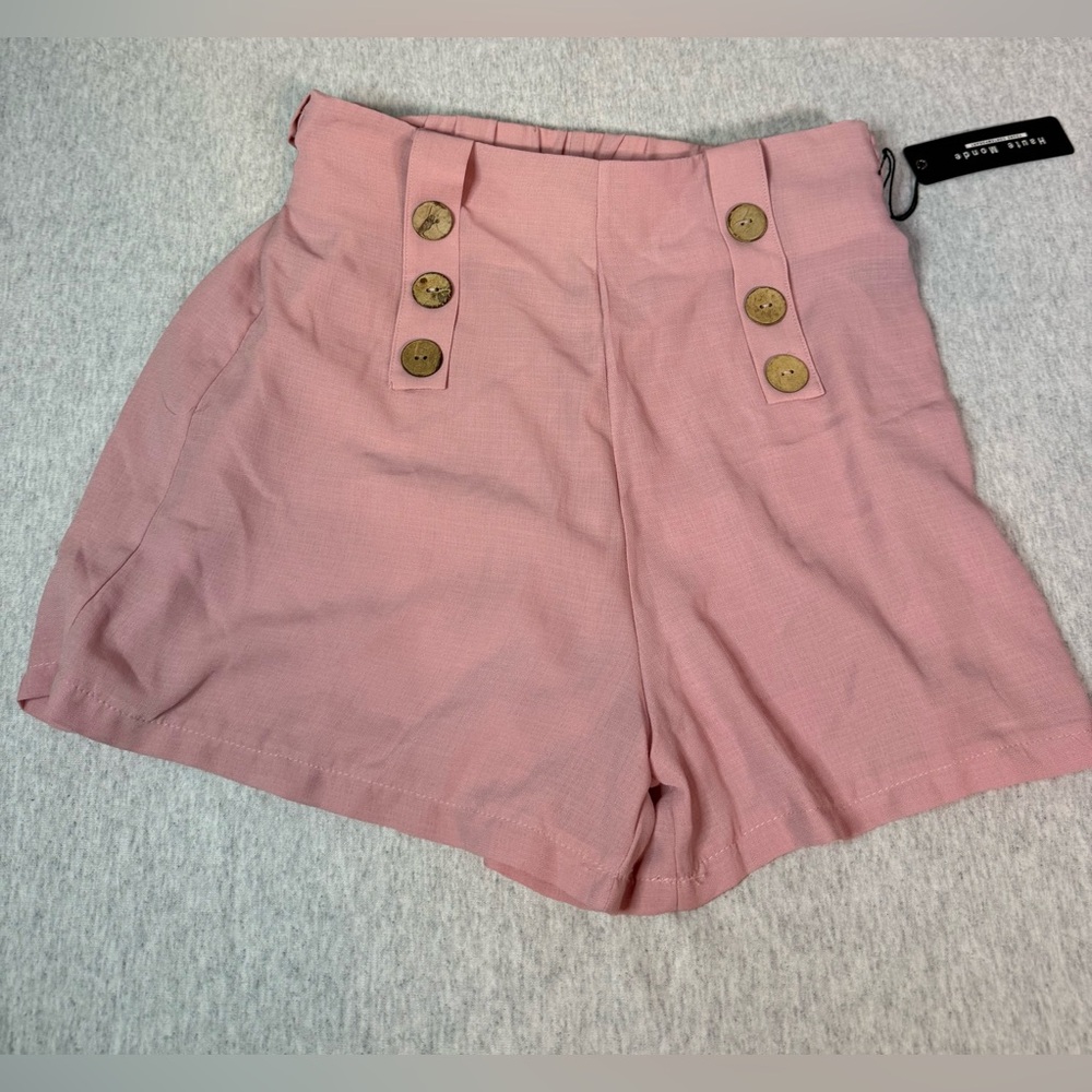 Haute Monde High-Waisted Button Shorts‎ 🌸✨